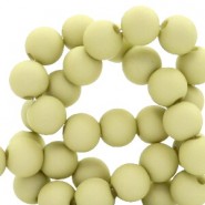 Acrylic beads 6mm round Matt Paradise green